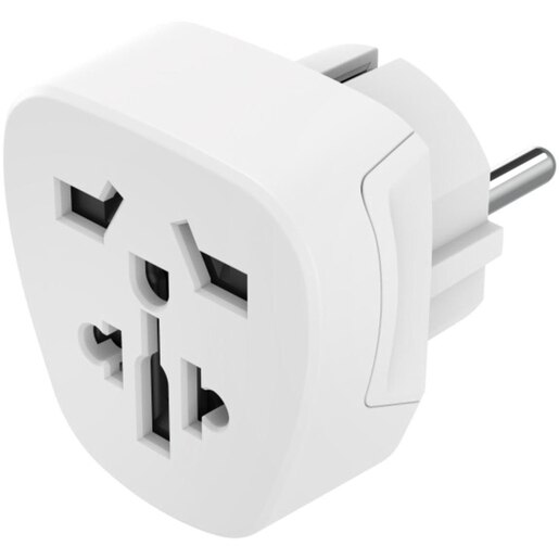 Adaptor priza HAMA 223456, Tip E si F, EU, alb Adaptor priza HAMA 223456, Tip E si F, EU, alb