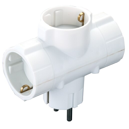 Adaptor priza BACHMANN 349.202, 3 prize Schuko, alb Adaptor priza BACHMANN 349.202, 3 prize Schuko, alb