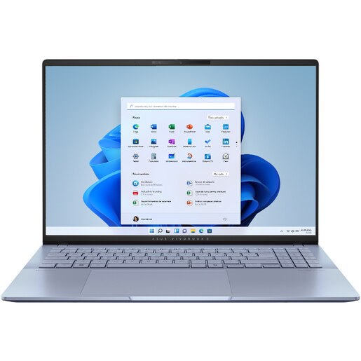Laptop ASUS Vivobook S16 OLED S5606CA-RI146X, Intel Core Ultra 7 255H pana la 5.1GHz, 16" 3K, 16GB, SSD 1TB, Intel Arc Graphics, Windows 11 Pro, Mist Blue Laptop ASUS Vivobook S16 OLED S5606CA-RI146X, Intel Core Ultra 7 255H pana la 5.1GHz, 16" 3K, 16GB, SSD 1TB, Intel Arc Graphics, Windows 11 Pro, Mist Blue