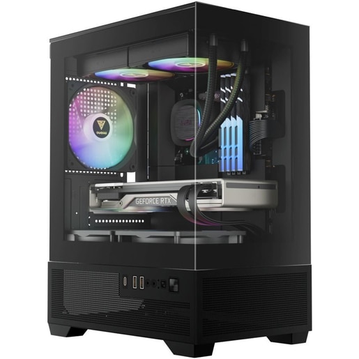 Carcasa PC GAMDIAS Aura GC9M Elite ARGB, USB Type C, Fara sursa, iluminare ARGB, negru Carcasa PC GAMDIAS Aura GC9M Elite ARGB, USB Type C, Fara sursa, iluminare ARGB, negru