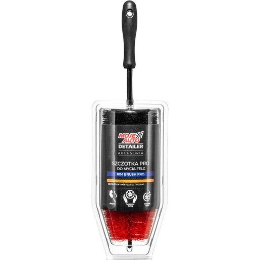 Perie curatat jante MOJE AUTO Detailer, negru-rosu Perie curatat jante MOJE AUTO Detailer, negru-rosu