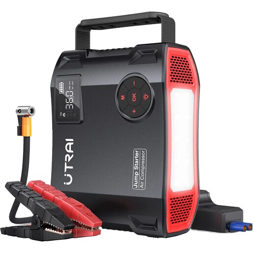 Starter auto UTRAI Jstar 5, 12V, 2500A, 27000mAh, USB, compresor, lanterna, negru Starter auto UTRAI Jstar 5, 12V, 2500A, 27000mAh, USB, compresor, lanterna, negru