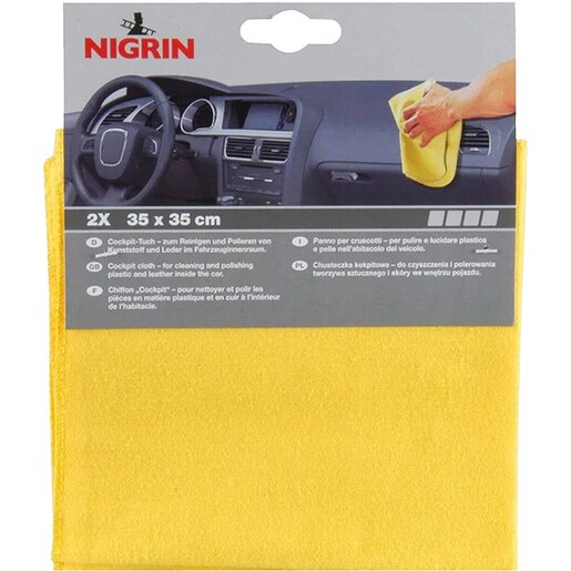 Lavete bord NIGRIN 71101, 35 x 35cm, galben, 2buc Lavete bord NIGRIN 71101, 35 x 35cm, galben, 2buc