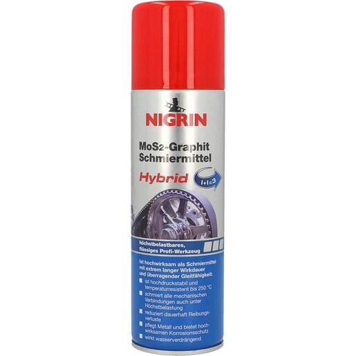 Spray vaselina grafitata MoS2 NIGRIN Formula Hybrid, 250ml Spray vaselina grafitata MoS2 NIGRIN Formula Hybrid, 250ml