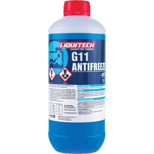Antigel concentrat LIQUITECH, G11, -30C, 1L Antigel concentrat LIQUITECH, G11, -30C, 1L