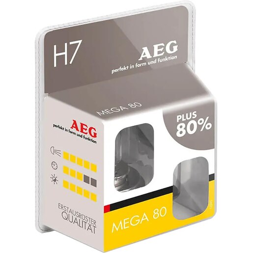 Becuri auto AEG Mega Plus, H7, 55W, 2buc Becuri auto AEG Mega Plus, H7, 55W, 2buc