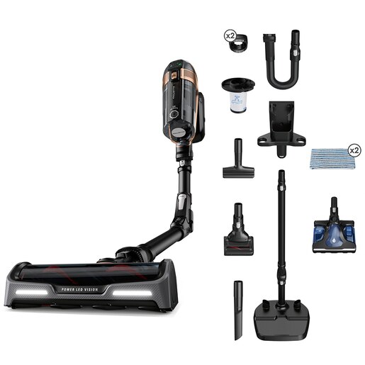 Aspirator vertical ROWENTA X-Force Flex 15.60 RH99G1WO, 0.9l, 32.4V, autonomie max 80 min, negru-auriu Aspirator vertical ROWENTA X-Force Flex 15.60 RH99G1WO, 0.9l, 32.4V, autonomie max 80 min, negru-auriu