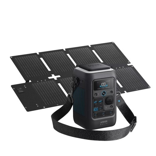Kit power station ANKER Solix C300X DC, panou solar, 300W, 288Wh, USB-A, USB-C, MC4, XT60, negru Kit power station ANKER Solix C300X DC, panou solar, 300W, 288Wh, USB-A, USB-C, MC4, XT60, negru