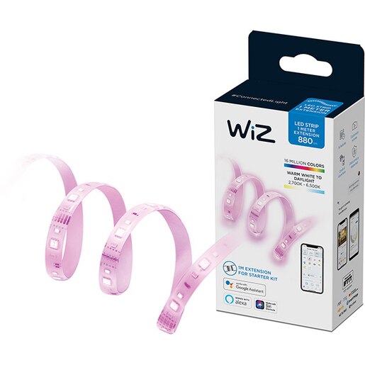 Banda LED Smart WIZ Extension, Wi-Fi, LED RGB, 11W, 880lm, 1m Banda LED Smart WIZ Extension, Wi-Fi, LED RGB, 11W, 880lm, 1m