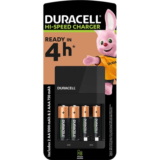 Incarcator DURACELL CEF14 81546851, 2 acumulatori AA 1300mAh, 2 acumulatori AAA 750 mAh, negru Incarcator DURACELL CEF14 81546851, 2 acumulatori AA 1300mAh, 2 acumulatori AAA 750 mAh, negru