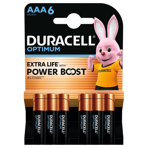 Baterie DURACELL Optimum AAAK6, 1.5V, 6 bucati Baterie DURACELL Optimum AAAK6, 1.5V, 6 bucati