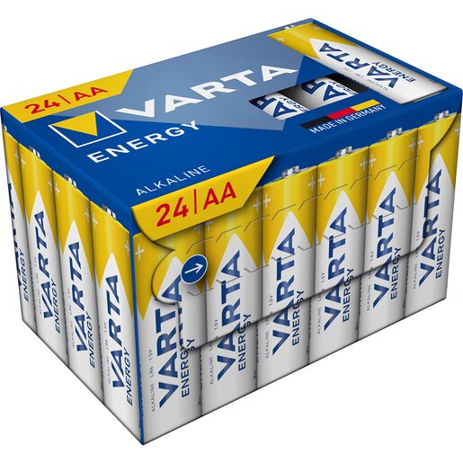 Baterii alcaline AA VARTA Energy, 24 bucati Baterii alcaline AA VARTA Energy, 24 bucati