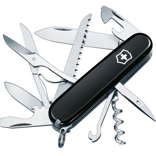 Briceag VICTORINOX Huntsman 1.3713.3, 15 functii, maner ABS, negru Briceag VICTORINOX Huntsman 1.3713.3, 15 functii, maner ABS, negru