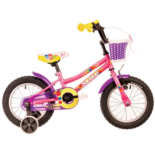 Bicicleta copii DHS 1402, roata 14", frana V-brake, roz Bicicleta copii DHS 1402, roata 14", frana V-brake, roz