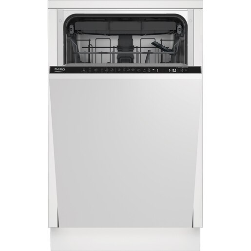 Masina de spalat vase incorporabila BEKO BDIS35030, 10 seturi, 6 programe, 45 cm, Clasa D, panou comanda negru Masina de spalat vase incorporabila BEKO BDIS35030, 10 seturi, 6 programe, 45 cm, Clasa D, panou comanda negru
