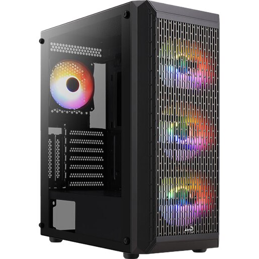 Carcasa AEROCOOL Beam V2, USB 3.0, Fara sursa, Iluminare FRGB, negru Carcasa AEROCOOL Beam V2, USB 3.0, Fara sursa, Iluminare FRGB, negru