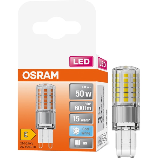 Bec LED OSRAM 4058075432482, G9, 4.8W, 600lm, lumina neutra Bec LED OSRAM 4058075432482, G9, 4.8W, 600lm, lumina neutra