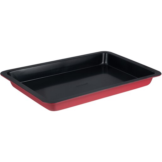 Tava de copt BERGNER Red Line BG-37291-RD, otel, 41.5x29.5x4.5cm, rosu Tava de copt BERGNER Red Line BG-37291-RD, otel, 41.5x29.5x4.5cm, rosu