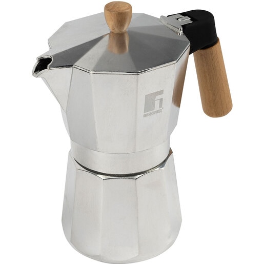 Espressor aragaz BERGNER Coffee & Tea Lovers BG-38197-MM-6, 6 cesti, aluminiu, argintiu Espressor aragaz BERGNER Coffee & Tea Lovers BG-38197-MM-6, 6 cesti, aluminiu, argintiu