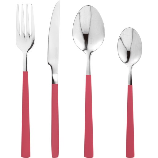 Set tacamuri BERGNER Red Line BG-45519-RD, 24 piese, inox, rosu Set tacamuri BERGNER Red Line BG-45519-RD, 24 piese, inox, rosu