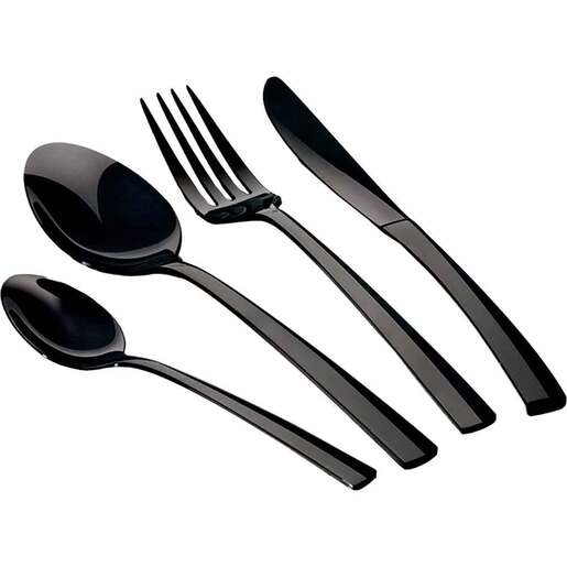 Set tacamuri BERLINGER HAUS BH 3080, 24 piese, otel inoxidabil, negru Set tacamuri BERLINGER HAUS BH 3080, 24 piese, otel inoxidabil, negru