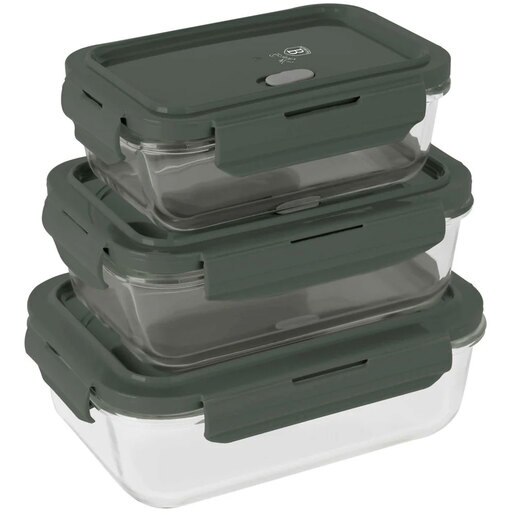 Set caserole BERLINGER HAUS BH/8791, 3 piese, 0.57 - 1.18l, sticla, transparent Set caserole BERLINGER HAUS BH/8791, 3 piese, 0.57 - 1.18l, sticla, transparent