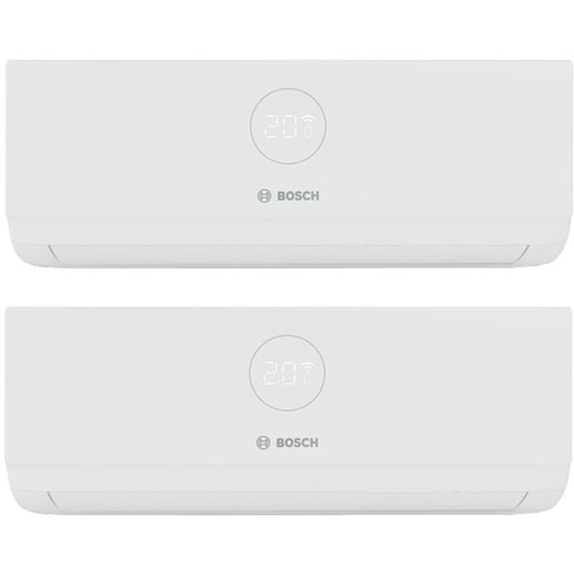 Sistem aer conditionat pentru 2 incaperi BOSCH Climate 3000i, 9000/12000 BTU, A++/A+, Inverter, Unitate externa 21000 BTU, Afisaj, alb Sistem aer conditionat pentru 2 incaperi BOSCH Climate 3000i, 9000/12000 BTU, A++/A+, Inverter, Unitate externa 21000 BTU, Afisaj, alb