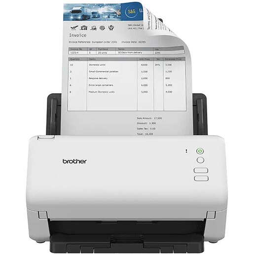 Scanner Brother ADS-4100, A4, USB, Retea, alb Scanner Brother ADS-4100, A4, USB, Retea, alb