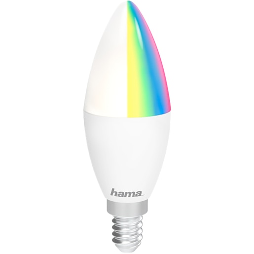 Bec LED Smart HAMA 176599, E14, 5.5W, 470lm, Wi-Fi, lumina variabila, compatibil Alexa Bec LED Smart HAMA 176599, E14, 5.5W, 470lm, Wi-Fi, lumina variabila, compatibil Alexa