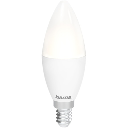 Bec LED Smart HAMA 176602, E14, 5.5W, 470lm, Wi-Fi, lumina variabila, compatibil Alexa Bec LED Smart HAMA 176602, E14, 5.5W, 470lm, Wi-Fi, lumina variabila, compatibil Alexa