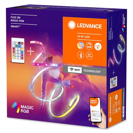 Banda LED LEDVANCE Smart+, 24W, 550lm, Wi-Fi, RGB, 5m Banda LED LEDVANCE Smart+, 24W, 550lm, Wi-Fi, RGB, 5m