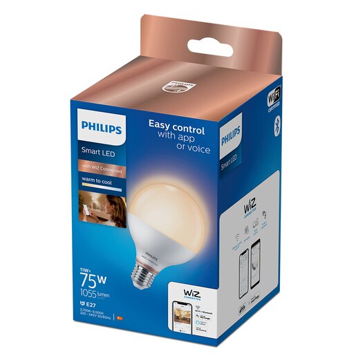 Bec LED Smart PHILIPS 8719514372603, E27, 11W, 1055lm, Bluetooth, Wi-Fi, lumina alba, compatibil Alexa, Google Assistant Bec LED Smart PHILIPS 8719514372603, E27, 11W, 1055lm, Bluetooth, Wi-Fi, lumina alba, compatibil Alexa, Google Assistant