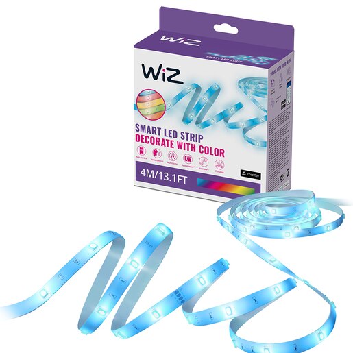 Banda LED Smart WIZ 8720169078222, Wi-Fi, LED RGB, 5.3W, 4m Banda LED Smart WIZ 8720169078222, Wi-Fi, LED RGB, 5.3W, 4m