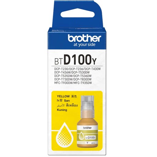 Cerneala originala BROTHER BT-D100Y, Galben Cerneala originala BROTHER BT-D100Y, Galben