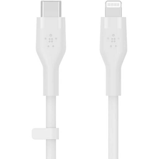 Cablu date BELKIN CAA009bt3MWH, USB-C - Lightning, 3m, alb Cablu date BELKIN CAA009bt3MWH, USB-C - Lightning, 3m, alb