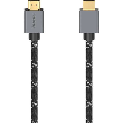 Cablu HDMI HAMA 200504, 2m, 8K HDR, placat aur, gri-negru Cablu HDMI HAMA 200504, 2m, 8K HDR, placat aur, gri-negru
