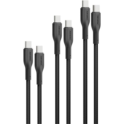 Cablu de date PROMATE CableKit-CC, USB-C - USB-C, 0.3m, 1.2m, 2m, negru Cablu de date PROMATE CableKit-CC, USB-C - USB-C, 0.3m, 1.2m, 2m, negru