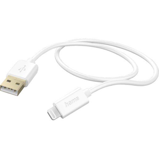 Cablu date HAMA 201581, USB-A - Lightning, 1.5m, alb Cablu date HAMA 201581, USB-A - Lightning, 1.5m, alb