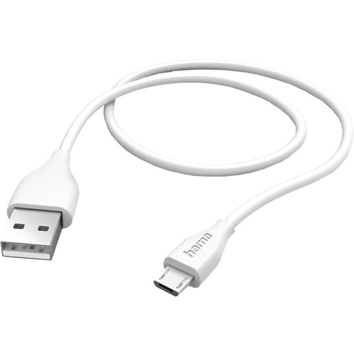 Cablu date HAMA 201587, USB-A - MicroUSB, 1.5m, alb Cablu date HAMA 201587, USB-A - MicroUSB, 1.5m, alb