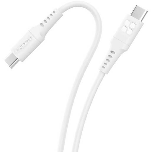 Cablu date PROMATE PowerLink-CC120, USB-C - USB-C, Power Delivery (PD) 60W, 1.2m, alb Cablu date PROMATE PowerLink-CC120, USB-C - USB-C, Power Delivery (PD) 60W, 1.2m, alb