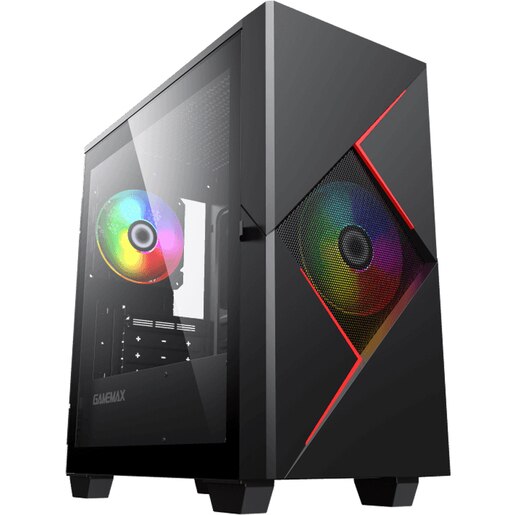 Carcasa PC GAMEMAX Cyclops Black Red, USB 3.0, fara sursa, iluminare ARGB, negru Carcasa PC GAMEMAX Cyclops Black Red, USB 3.0, fara sursa, iluminare ARGB, negru