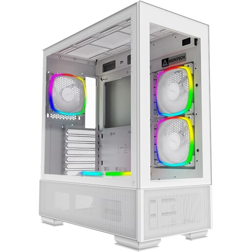 Carcasa PC MONTECH Sky Two, USB Type-C, fara sursa, iluminare ARGB, alb Carcasa PC MONTECH Sky Two, USB Type-C, fara sursa, iluminare ARGB, alb