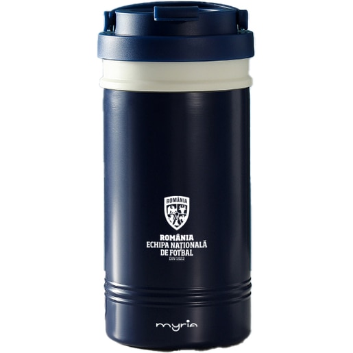 Cana calatorie MYRIA Echipa Nationala de Fotbal MY4899BLFRF, 0.45l, inox, albastru Cana calatorie MYRIA Echipa Nationala de Fotbal MY4899BLFRF, 0.45l, inox, albastru