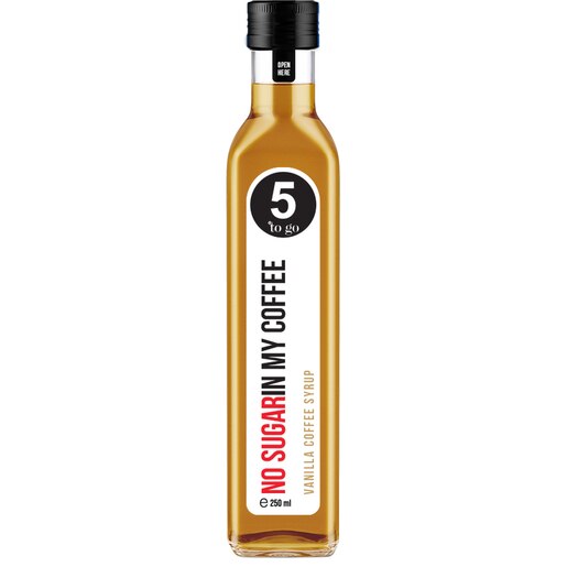 Sirop cafea 5 TO GO Vanilie No Sugar, 0.25l Sirop cafea 5 TO GO Vanilie No Sugar, 0.25l