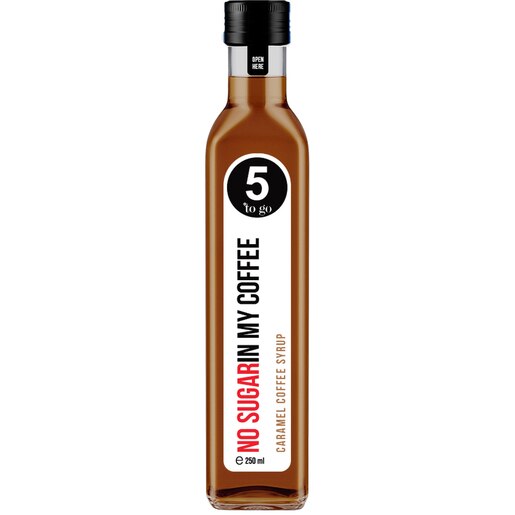 Sirop cafea 5 TO GO Caramel No Sugar, 0.25l Sirop cafea 5 TO GO Caramel No Sugar, 0.25l