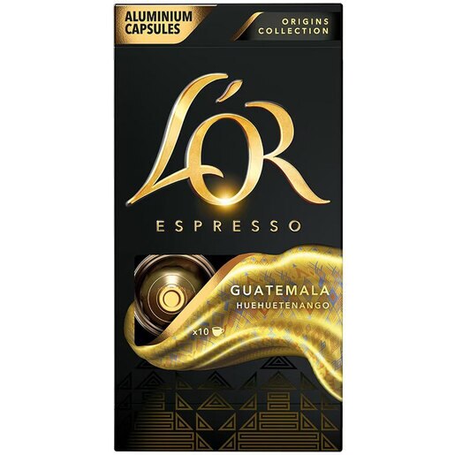 Capsule cafea L'OR Espresso Guatemala, compatibile Nespresso, 10 capsule, 52g Capsule cafea L'OR Espresso Guatemala, compatibile Nespresso, 10 capsule, 52g