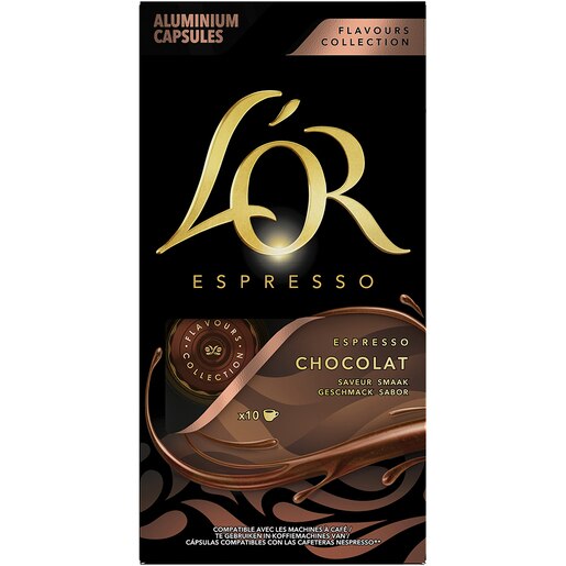 Capsule cafea L'OR Ciocolata, compatibile Nespresso, 10 capsule, 52g Capsule cafea L'OR Ciocolata, compatibile Nespresso, 10 capsule, 52g