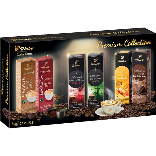 Pachet capsule cafea TCHIBO Premium Collection, compatibile Cafissimo, 60 capsule, 480g Pachet capsule cafea TCHIBO Premium Collection, compatibile Cafissimo, 60 capsule, 480g