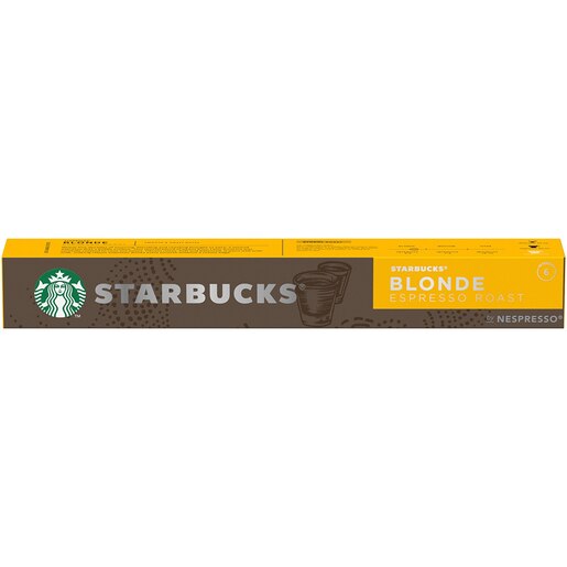 Capsule cafea STARBUCKS Blonde Espresso Roast, compatibile Nespresso, 10 capsule, 53g Capsule cafea STARBUCKS Blonde Espresso Roast, compatibile Nespresso, 10 capsule, 53g