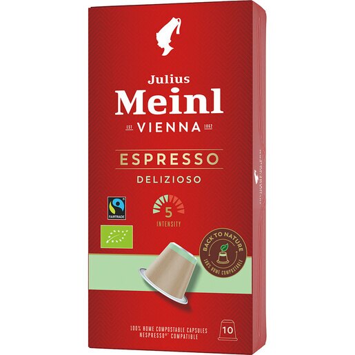 Capsule cafea JULIUS MEINL Espresso Delizioso, compatibile Nespresso, 10 capsule, 56g Capsule cafea JULIUS MEINL Espresso Delizioso, compatibile Nespresso, 10 capsule, 56g